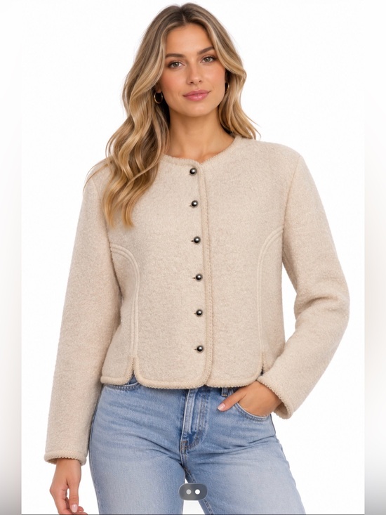 The Whittaker Company Sweaters - Vintage The Whittaker Collection Virgin Wool Ivory Cream Button Front Cardigan M